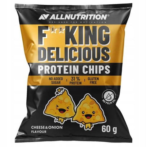 Salt and vinegar taste protein chips